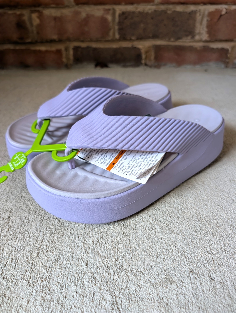 Crocs Lavender Purple Getaway Groove Platform Flip Flops New Sz 6 Lilac Slip On